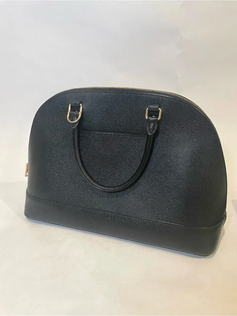 Coach Black Saffiano Dome Satchel with Wallet and Detachable Strap
